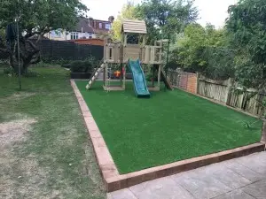 green artificial grass