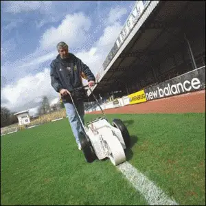 Mick Moore, Oxford United's former groundsman, has installed artificial grass at home.