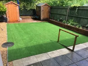 green artificial grass
