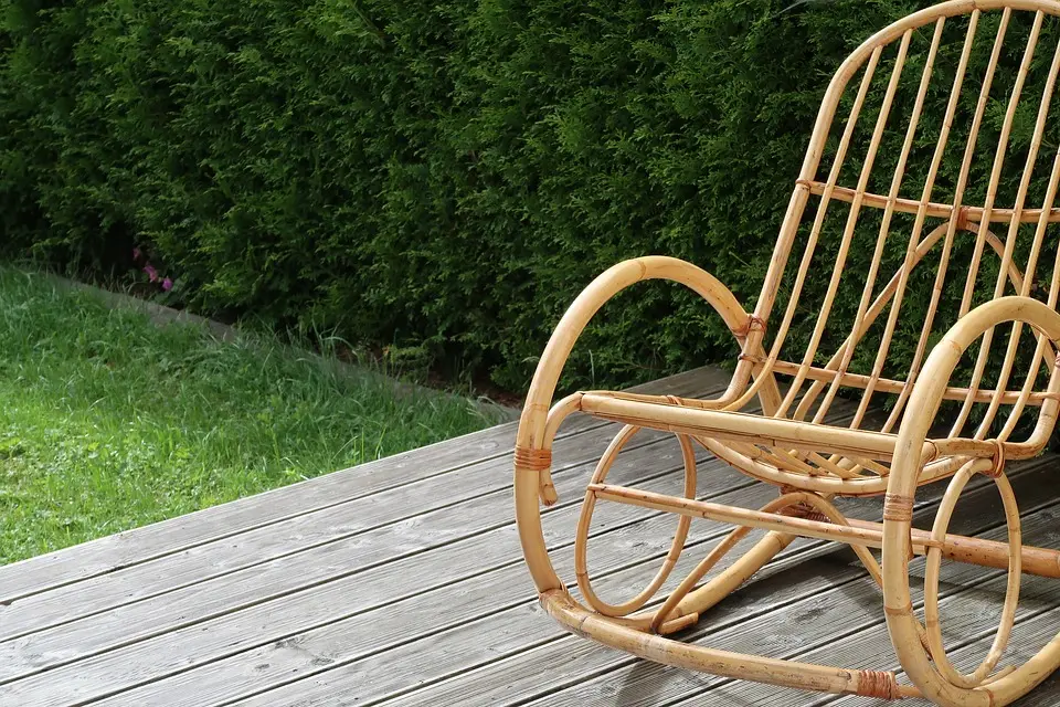 Rocking chair on decking