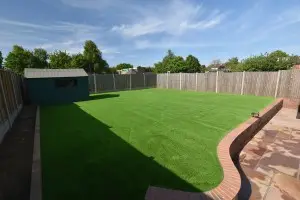 green artificial grass